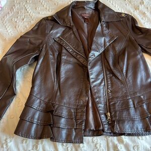 BROWN LEATHER JACKET